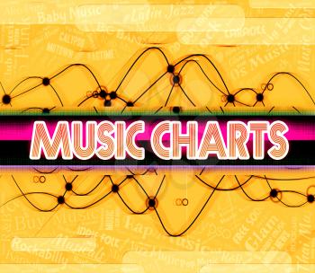 Chart Music Representing Sound Track And Song