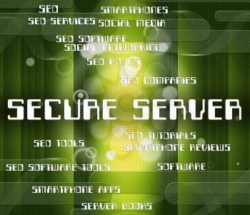 Secure Server Indicating Computer Servers And Secured