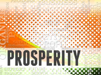 Prosperity Words Show Earnings Investment And Finance