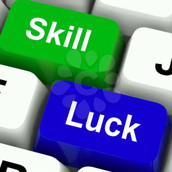Skill And Luck Keys Meaning Strategy Or Chance