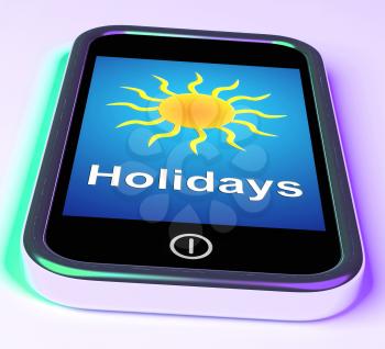 Holidays On Phone Meaning Vacation Leave Or Break