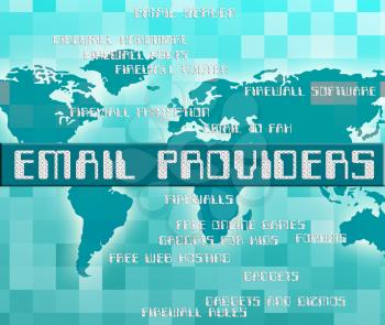 Email Providers Representing Send Message And Mailing