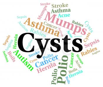 Cysts Word Indicating Poor Health And Abscess