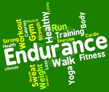 Endurance Word Representing Physical Activity And Athletic 