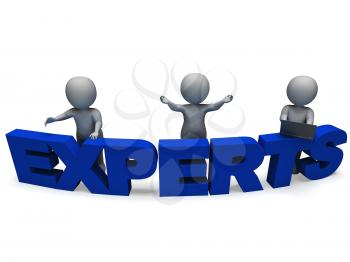 Experts Word Shows Expertise Advice And Consultants