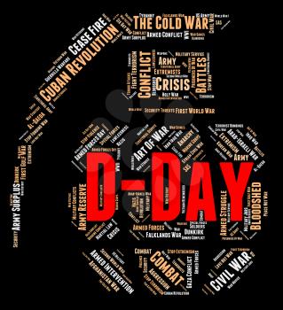D Day Showing Operation Overlord And Wordcloud