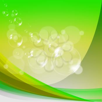 Bubbles Background Showing Translucent Spheres Or Shiny Air Balls