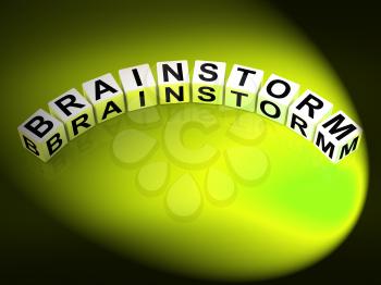 Brainstorm Letters Showing Creative Ideas And Thoughts