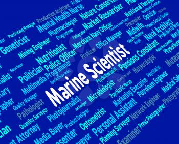 Marine Scientist Representing Occupation Ocean And Job