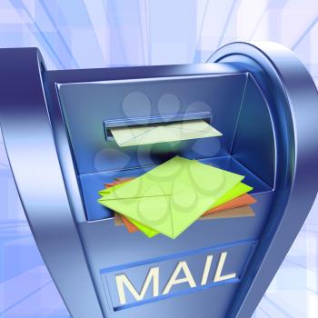 Mail On Mailbox Showing Sending Letters And Communication