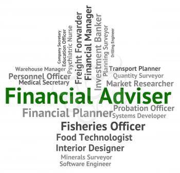 Financial Adviser Indicating Advisor Trading And Guide