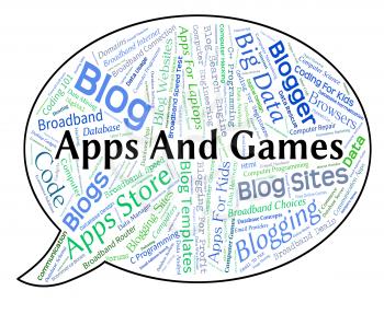 Apps And Games Representing Play Time And Entertaining