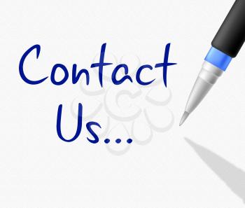 Contact Us Indicating Send Message And Web