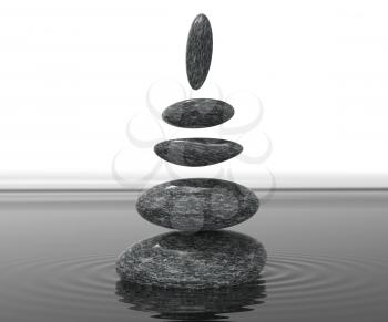 Spa Stones Showing Balance Peaceful And Harmony