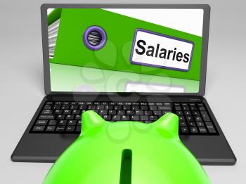 Salaries Laptop Meaning Payroll And Income On Internet