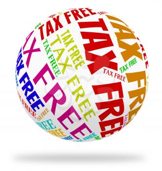 Tax Free Sphere Meaning Words Shopping And Buying