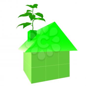 Eco Friendly House Showing Go Green And Conservation