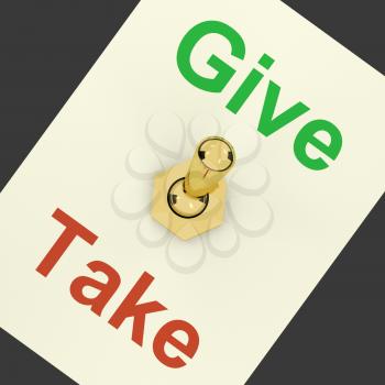 Give Take Switch Showing That Giving Should Be More Important