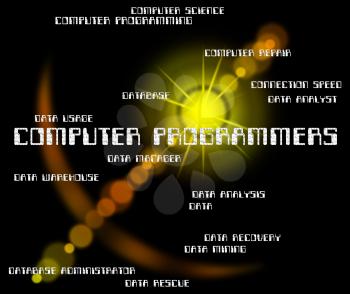 Computer Programmers Showing Software Engineer And Connection