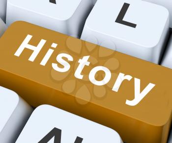 History Key On Keyboard Meaning Past Yesterday Or Old Days 
