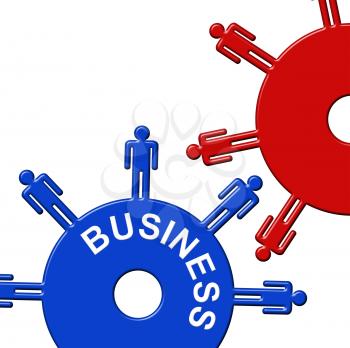 Business Cogs Meaning Company Trade And Teamwork