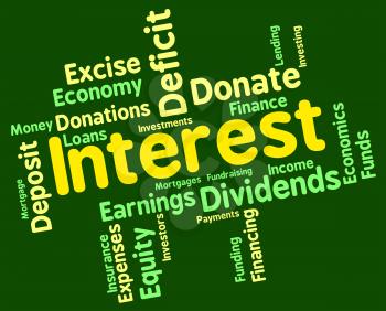 Interest Word Representing Text Saving And Profit 