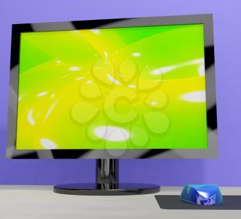TV Monitor Showing High Definition Television Or HDTV