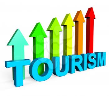 Tourism Increasing Meaning Business Graph And Destinations