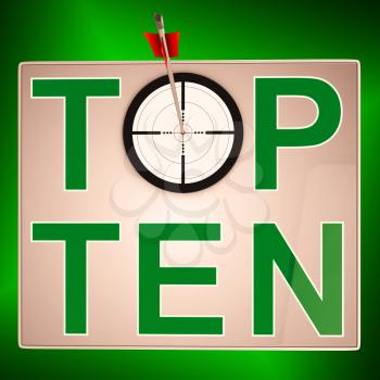 Top Ten Target Meaning Successful Achievement Of Ranking