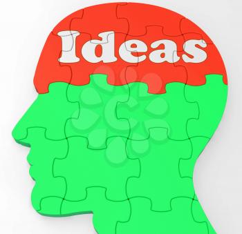 Ideas Mind Showing Improvement Thoughts Or Creativity