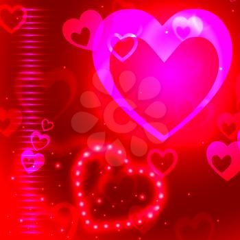 Background Heart Showing Valentines Day And Relationship