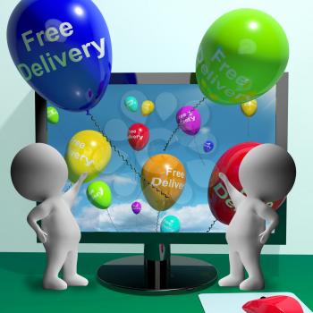 Free Delivery Balloons From Computer Shows No Charge To Deliver