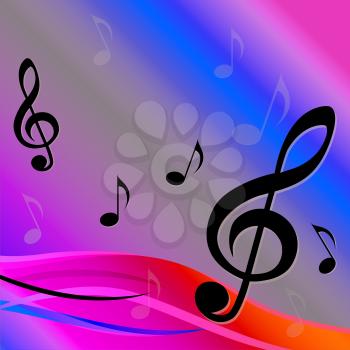 Treble Clef Background Meaning Melody Composition Or Musical Background