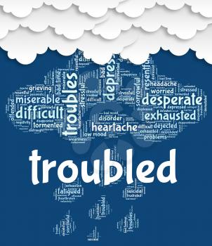 Troubled Word Representing Wordcloud Problem And Unsettled