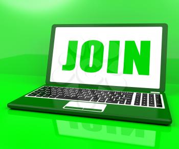 Join On Laptop Showing Register Membership Or Volunteer Online