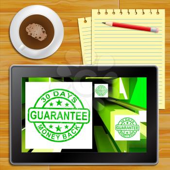 Guarantee On Cubes Shows Certificated Item Or Customers Satisfaction Tablet