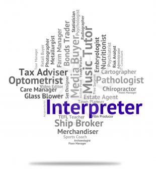 Interpreter Job Representing Occupations Text And Interprets