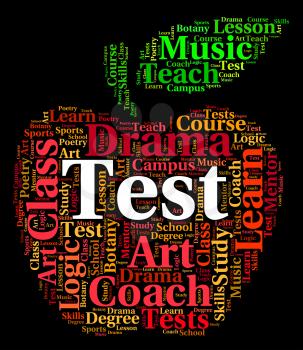 Test Word Representing Questions Text And Exam