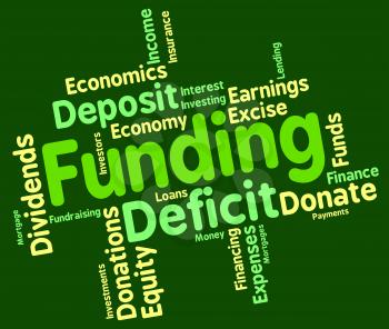 Funding Word Representing Funds Text And Finances