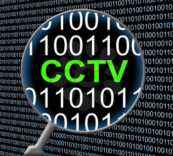 Cctv Security Indicating Camera Surveillance And Digital