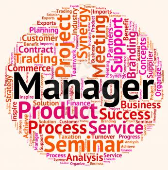 Manager Word Showing Principal Head And Managers