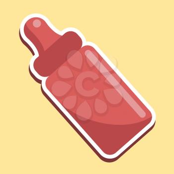 Baby Bottle Icon Representing Newborn Sign And Milk