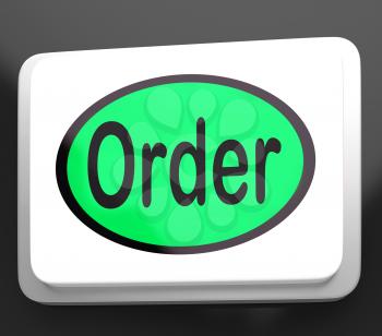 Order Button Showing Buying Online In Web Stores