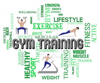 Gym Training Indicating Physical Activity And Endurance