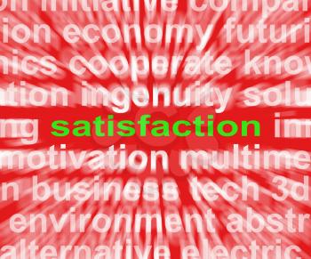 Satisfaction Word Showing Enjoyment Contentment And Fulfilment