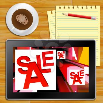 Sale On Cubes Showing Special Discounts And Promotions Tablet