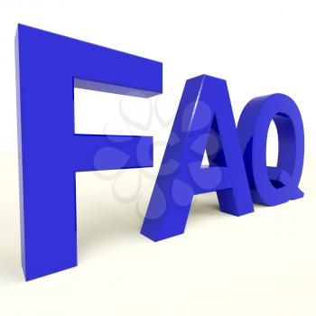 FAQ Word In Blue Showing Information And Answers