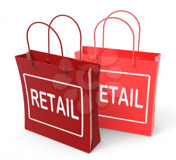 Retail Bags Showing Commercial Sales and Commerce