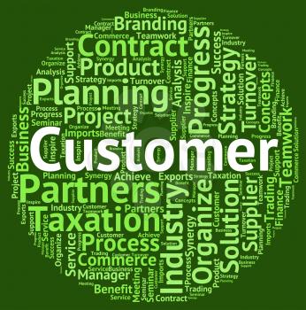 Customer Word Showing Patronage Wordcloud And Customers
