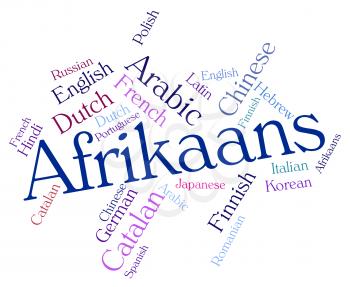 Afrikaans Language Representing Words Word And Lingo